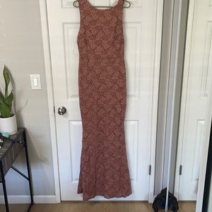 Copper sparkle maxi dress size xl